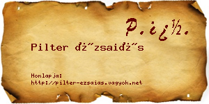Pilter Ézsaiás névjegykártya